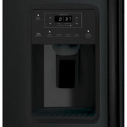 GE 36-inch 25.3 cu.ft. Freestanding Side-by-Side Refrigerator with LED Lighting GSE25GGPBB
