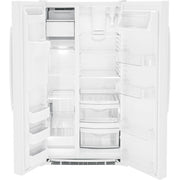 GE 36-inch 25.3 cu.ft. Freestanding Side-by-Side Refrigerator with LED Lighting GSE25GGPWW