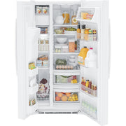 GE 33-inch 23 cu.ft. Freestanding Side-by-Side Refrigerator with LED Lighting GSE23GGPWW