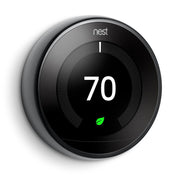 Google Nest Learning Thermostat 3rd Gen, Mirror Black Bundle with Mini Speaker (Coral)
