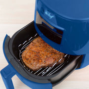 Deco Chef Digital 5.8QT Electric Air Fryer Healthier Cooking Blue + 6-Pcs Knife Set White