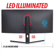 Deco Gear Dual 34" 3440x1440 21:9 Ultrawide Curved Monitor + Bonus Keyboard + Mouse Pad