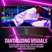 Deco Gear Dual 34" 3440x1440 21:9 Ultrawide Curved Monitor + Bonus Keyboard + Mouse Pad