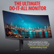 Deco Gear Dual 34" 3440x1440 21:9 Ultrawide Curved Monitor + Bonus Keyboard + Mouse Pad
