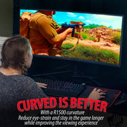 Deco Gear Dual 34" 3440x1440 21:9 Ultrawide Curved Monitor + Bonus Keyboard + Mouse Pad
