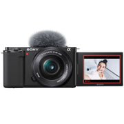 Sony ZV-E10 Mirrorless Alpha APS-C Vlog Camera Body + 16-50mm Zoom Lens Black Bundle