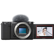 Sony ZV-E10 Mirrorless Alpha APS-C Interchangeable Lens Vlog Camera Body Black Bundle