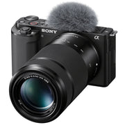 Sony ZV-E10 Mirrorless Vlog Camera Body + 2 Lens Kit 16-50mm + 55-210mm Black Bundle