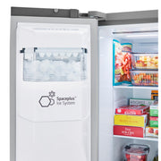 LG 36-inch, 23 cu.ft. Counter-Depth Side-by-Side Refrigerator with External Water and Ice Dispensing System LRSXC2306S