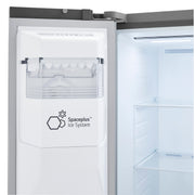 LG 36-inch, 23 cu.ft. Counter-Depth Side-by-Side Refrigerator with External Water and Ice Dispensing System LRSXC2306S