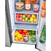 LG 36-inch, 23 cu.ft. Counter-Depth Side-by-Side Refrigerator with External Water and Ice Dispensing System LRSXC2306S