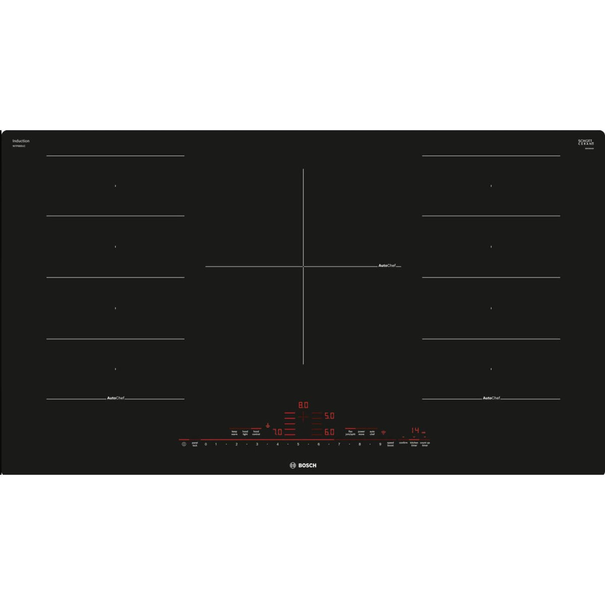 Bosch 36-inch Built-in Induction Cooktop with HomeConnect® NITP660UC