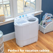 Deco Gear Compact Twin Tub Washing Machine, Agitation Wash and Spin Dry, Portable Design