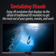 Deco Gear 28" 4K Ultrawide IPS Monitor, 60 Hz, 4 ms, 1 Billion Colors, 100% sRGB, 16:9