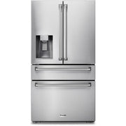 Thor Kitchen 36-inch Professional French Door Refrigerator with Ice and Water Dispenser TRF3601FD