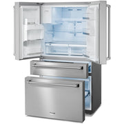 Thor Kitchen 36-inch Professional French Door Refrigerator with Ice and Water Dispenser TRF3601FD