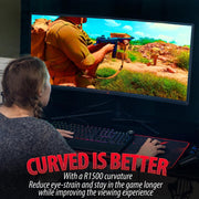 Deco Gear 34" 3440x1440 21:9 Ultrawide Curved Monitor + 1 Year Extended Warranty