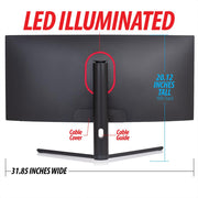 Deco Gear 34" 3440x1440 21:9 Ultrawide Curved Monitor + 1 Year Extended Warranty