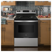 GE 30-inch Free-Standing Electric Range JB256RTSS