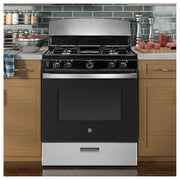 GE 30-inch Freestanding Electric Range with Precise Simmer Burner JGBS30RETSS