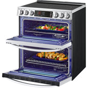 LG 30-inch 7.3 cu. ft. Slide-In Electric Double Range with ProBake® Convection and InstaView® LTEL7337F