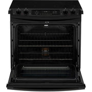GE 30-inch, Drop-In Electric Range with Ceramic Glass Cooktop JD630DTBB