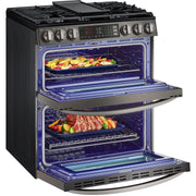 LG 30-inch Slide-In Gas Double Range with ProBake® Convection and InstaView® LTGL6937D