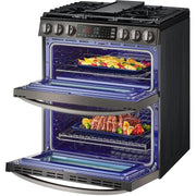 LG 30-inch Slide-In Gas Double Range with ProBake® Convection and InstaView® LTGL6937D
