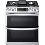 LG 30-inch Slide-In Gas Double Range with ProBake® Convection and InstaView® LTGL6937F