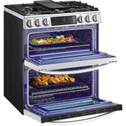 LG 30-inch Slide-In Gas Double Range with ProBake® Convection and InstaView® LTGL6937F