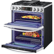 LG 30-inch Slide-In Gas Double Range with ProBake® Convection and InstaView® LTGL6937F