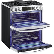 LG 30-inch Slide-In Gas Double Range with ProBake® Convection and InstaView® LTGL6937F