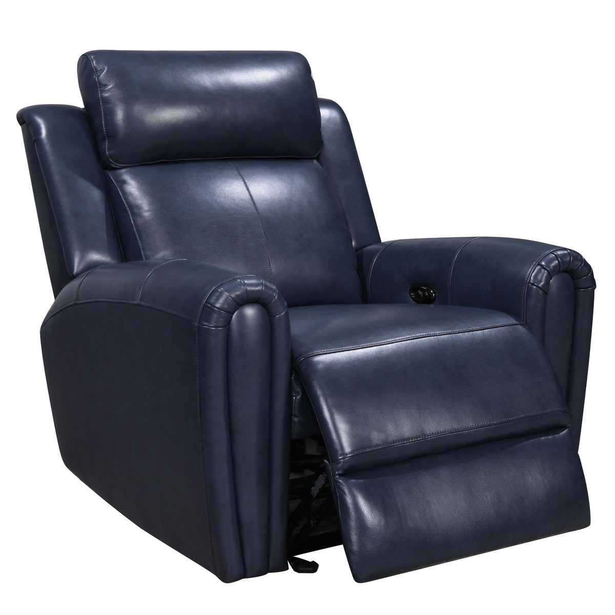 Leather Italia USA Jonathan 1712-E3215G-017378LV Power Glider Recliner - Blue
