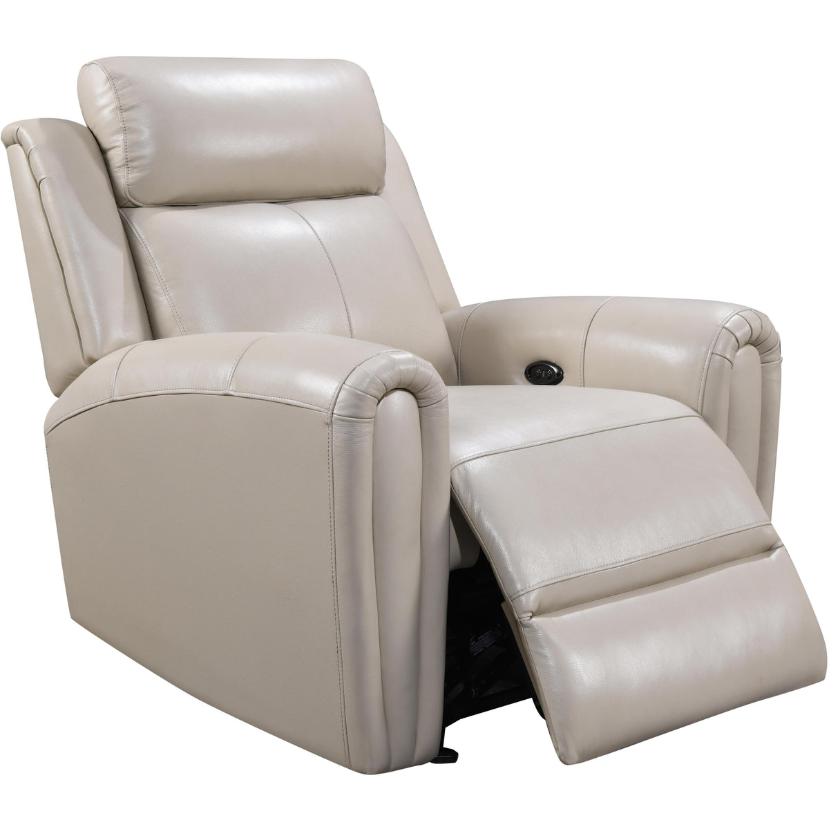 Leather Italia USA Jonathan 1712-E3215G-017405LV Power Glider Recliner - Cream