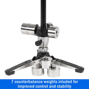 Vivitar Professional 59" Telescopic Photo/Video Stabilizer, Weighted Tripod Base, Red