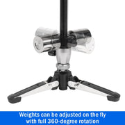 Vivitar Professional 59" Telescopic Photo/Video Stabilizer, Weighted Tripod Base, Red
