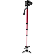 Vivitar Professional 59" Telescopic Photo/Video Stabilizer, Weighted Tripod Base, Red