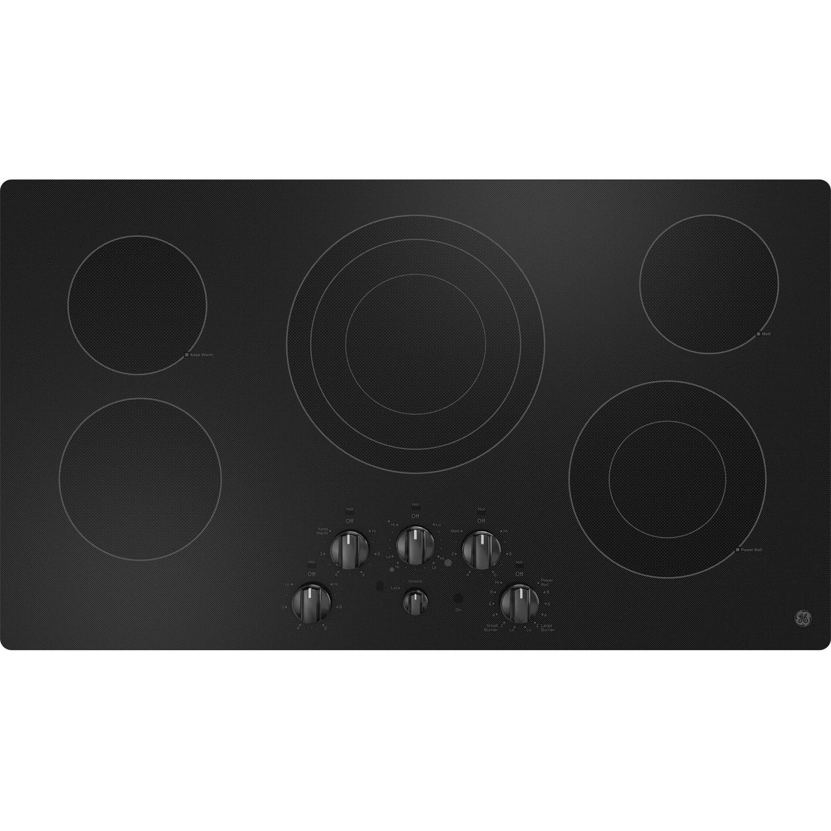 GE 36-inch Built-in Electric Cooktop JEP5036DTBB