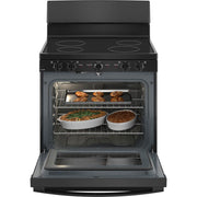 GE 30-inch Freestanding Electric Range with Radiant Smooth Cooktop JB480DTBB