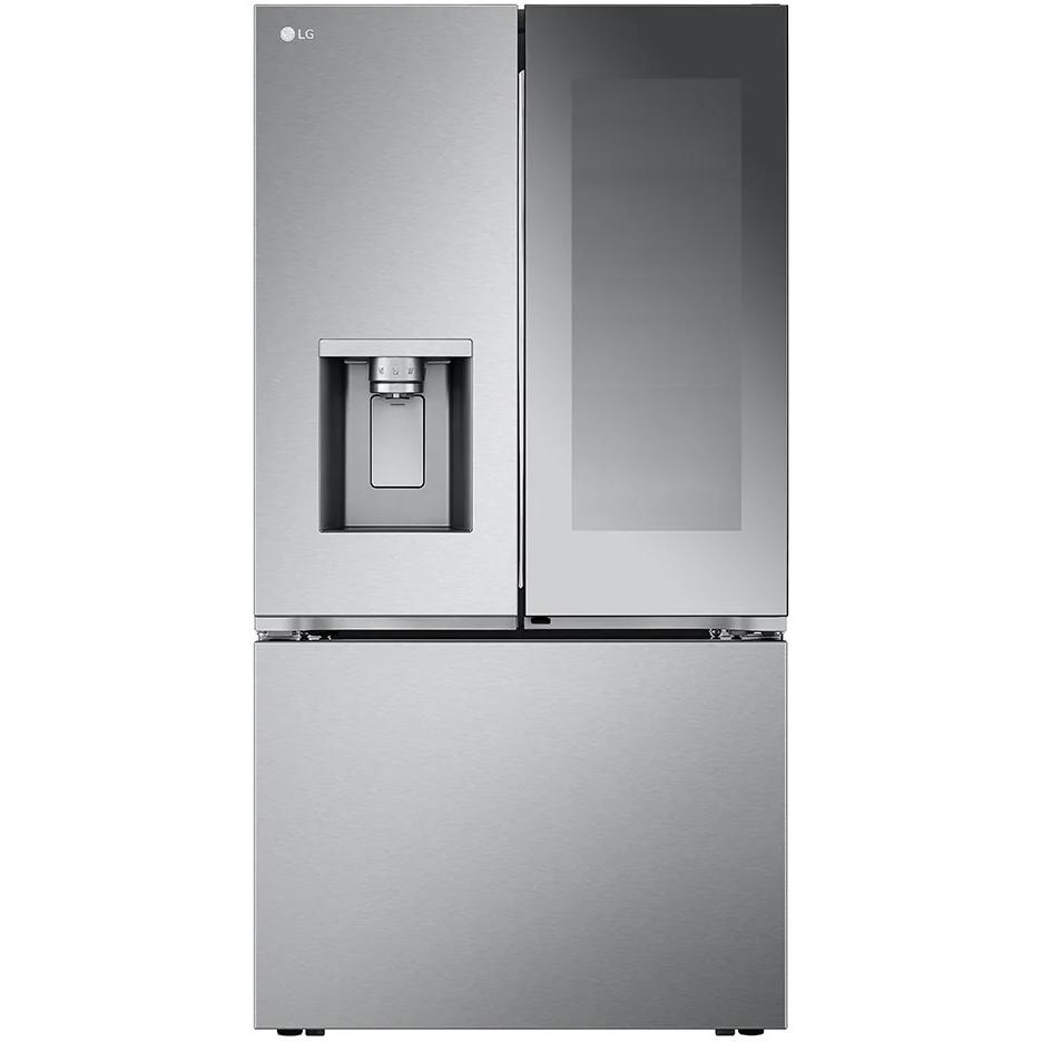 LG 36-inch, 26 cu. ft. Counter-Depth MAX™ French 3-Door Refrigerator with Mirror InstaView® LRYKC2606S
