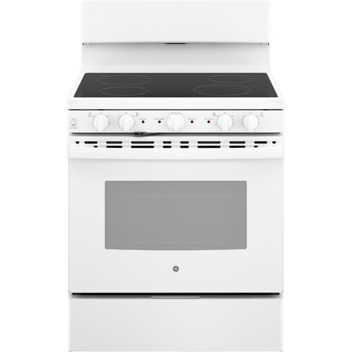 GE 30-inch Freestanding Electric Range with Radiant Smooth Cooktop JB480DTWW