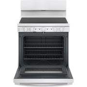 GE 30-inch Freestanding Electric Range with Radiant Smooth Cooktop JB480DTWW