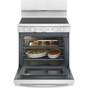 GE 30-inch Freestanding Electric Range with Radiant Smooth Cooktop JB480DTWW