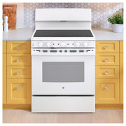 GE 30-inch Freestanding Electric Range with Radiant Smooth Cooktop JB480DTWW