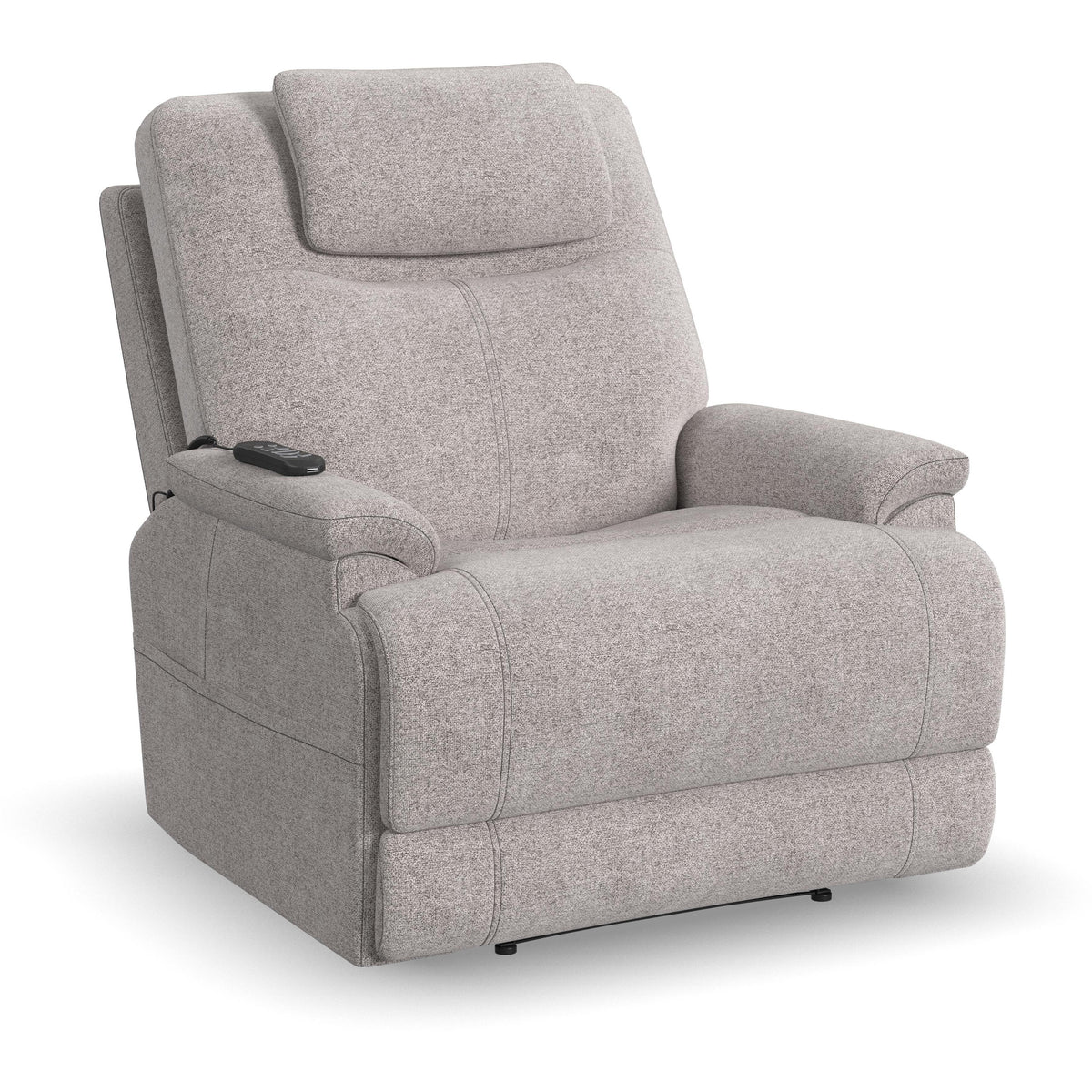 Flexsteel Zecliner 1091-50PH Power Recliner with Power Headrest and Lumbar - Light Grey