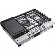 LG 30-inch Built-in Gas Cooktop with ThinQ® Technology CBGJ3027S