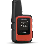Garmin inReach Mini 2 Portable Satellite GPS Navigator (Flame Red) w/ Accessory Bundle