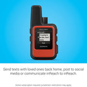 Garmin inReach Mini 2 Portable Satellite GPS Navigator (Flame Red) w/ Accessory Bundle