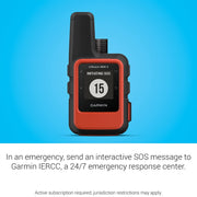 Garmin inReach Mini 2 Portable Satellite GPS Navigator (Flame Red) w/ Accessory Bundle