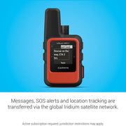 Garmin inReach Mini 2 Portable Satellite GPS Navigator (Flame Red) w/ Accessory Bundle